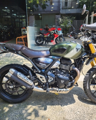 [T6/2026] Triumph Scrambler 400X 2025 lướt 4k km màu Khaki Green
